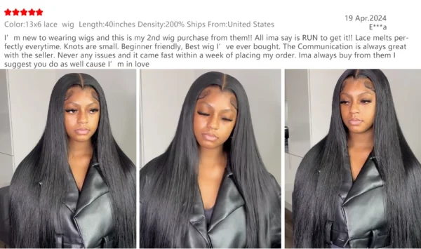 200 High Desity 50 Inch 13x6 13x4 HD Lace Front Human Hair Wigs Pre Plucked For Women Bone Straight Human Hair Lace Frontal Wigs - Image 7