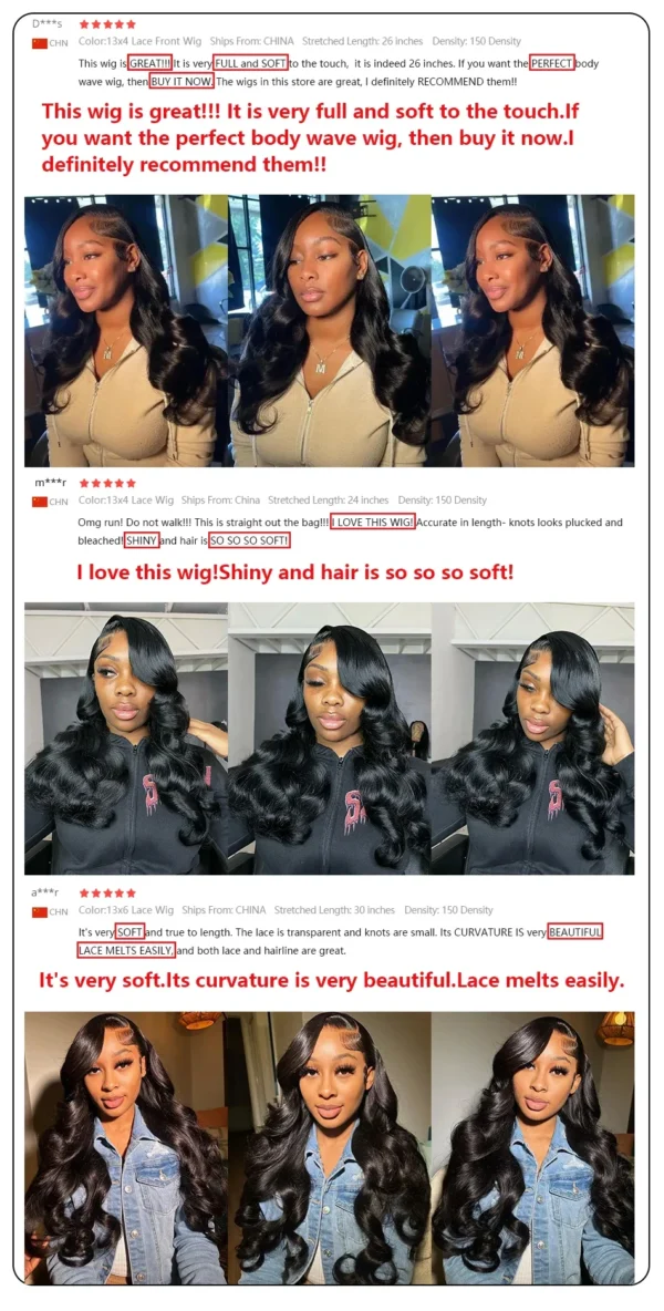 Body Wave Lace Front Human Hair Wigs 13X4 Lace Frontal Wigs For Black Women Brazilian Body Wave 4X4 Lace Closure Wigs Vrvogue - Image 9