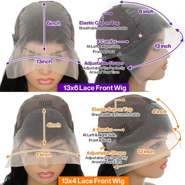 210% Density Red Lace Front Wigs Human Hair Red Deep Wave Lace Front Wigs Human Hair 13x6 Red Transparent Lace Wigs For Women - Image 7