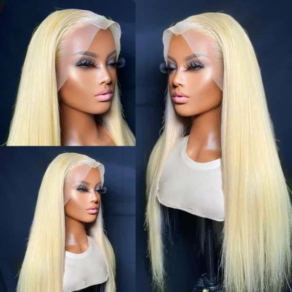 250% 613 Honey Blonde 13x6 HD Transparent Lace Front Human Hair Wigs For Women 34 36 Inch Straight 13x4 Lace Frontal Wig - Image 11