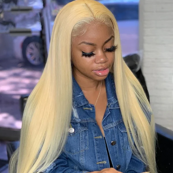 Tuneful 13x6 HD Transparent 613 Blonde Lace Frontal Human Hair Wigs Malaysian Bone Straight 13x4 HD Lace Front Human Hair Wigs - Image 11
