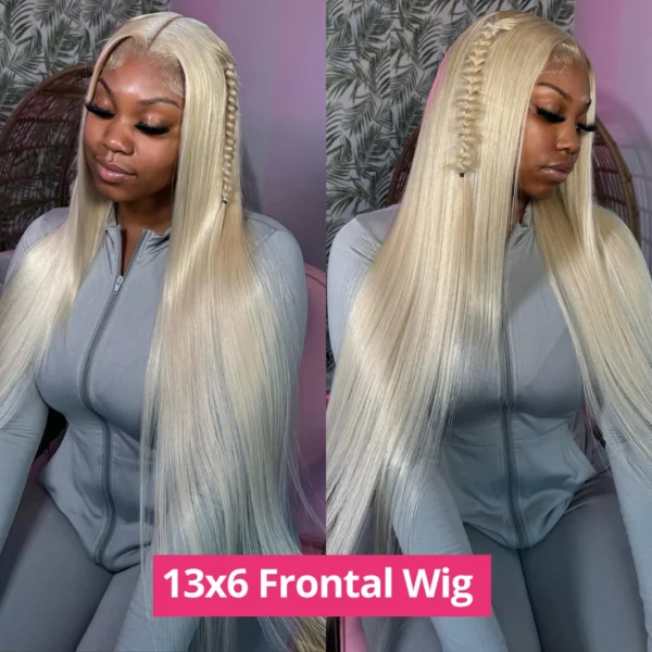 613 Hd Lace Frontal Wig 13x6 Bone Straight Blonde Lace Front Wig Human Hair 30 Inch Pre Plucked 13x4 Honey Blond Lace Front Wigs - Image 7