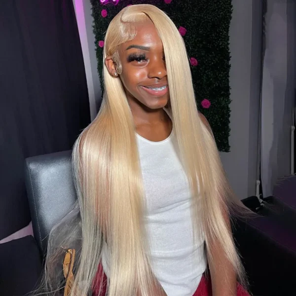 13x4 13x6 HD Transparent Full Frontal Lace 613 Blonde Colored Straight Human Hair Wigs Lace Front Wigs For Women 34 36 Inch - Image 8
