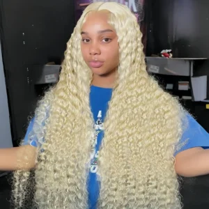 30 Inch 13x6 Transparent HD 613 Honey Blonde Deep Wave Lace Frontal Wigs Brazilian 13x4 Curly Colored Lace Front Human Hair Wigs