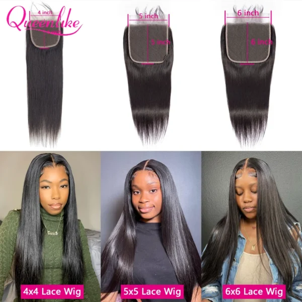 30 40inch Straight Human Hair Bundles with 5x5/6x6 Closure Brazilian Raw Bundles 100%Human Hair 13x4 Frontal Closure And Bundles - Image 15