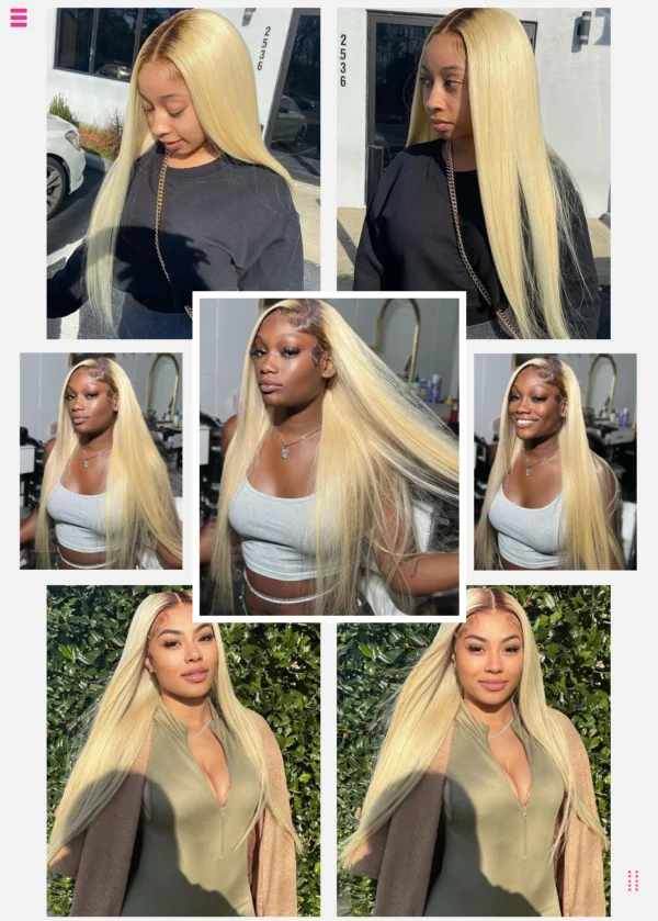 13x6 Lace Frontal Wig 1B 613 Ombre Blonde Full Lace Human Hair Wig Dark Roots Pre Plucked  Lace Front Human Hair Wigs for Women - Image 27