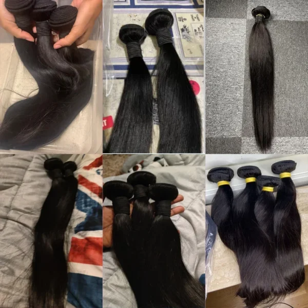 30 40inch Straight Human Hair Bundles with 5x5/6x6 Closure Brazilian Raw Bundles 100%Human Hair 13x4 Frontal Closure And Bundles - Image 8